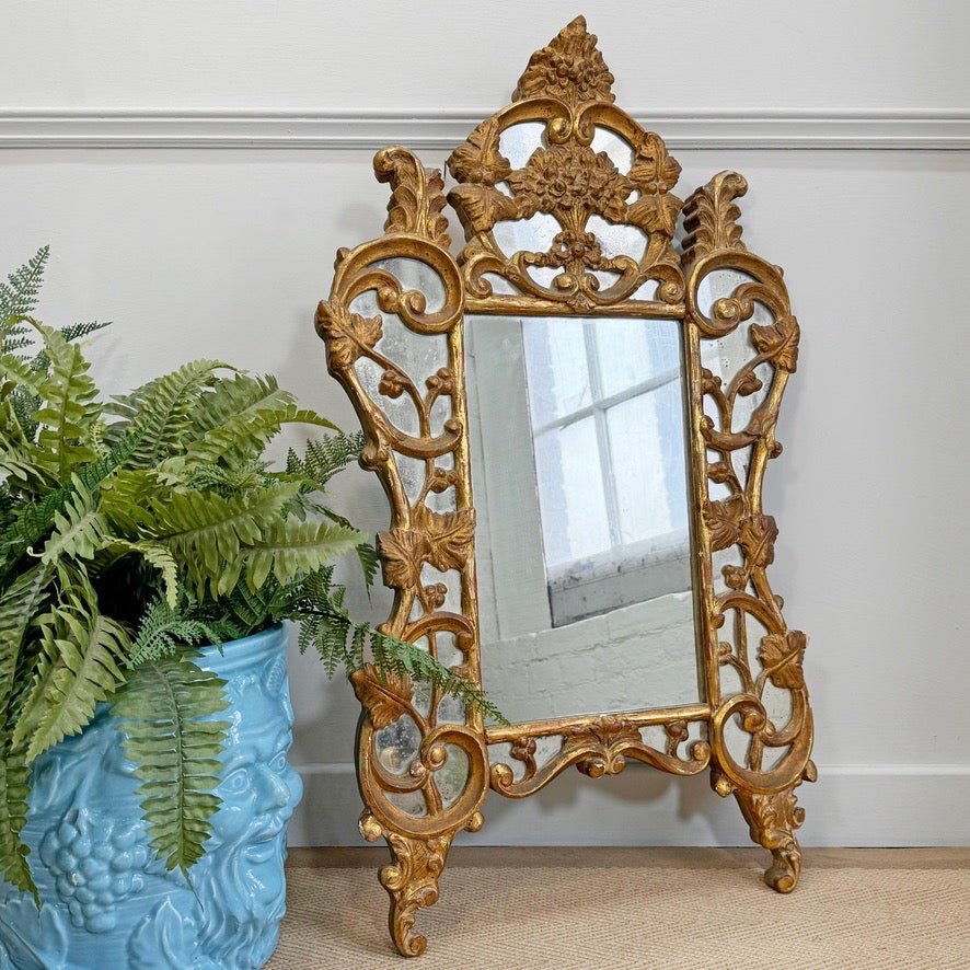 Antique Gilt Wood Mirror 18th Century Louis XV