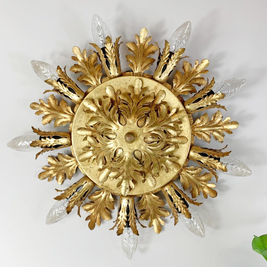 Banci Firenze 1950's Gold Flush Light