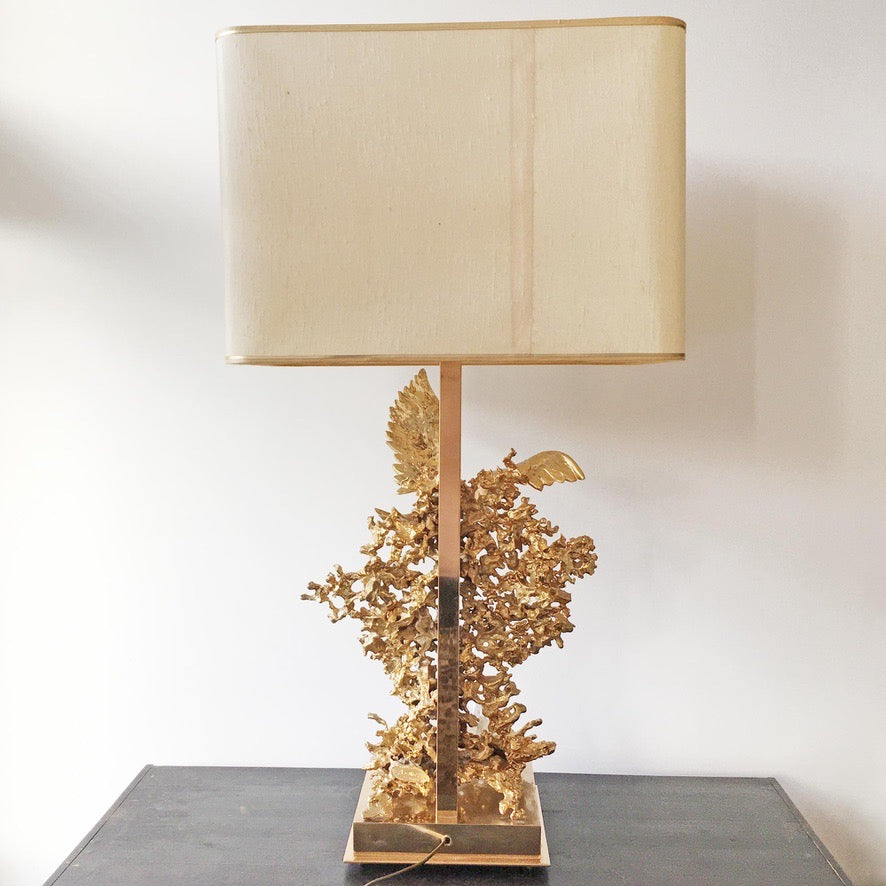 Claude Victor Boeltz 24K Gold Plated 'Exploded' Table Lamp
