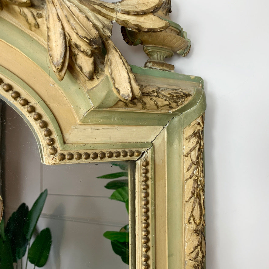 French 19th Century Large Crested Chateau Mirror