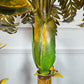 Antique Faux Bamboo Palm Leaf Chandelier France 1930's