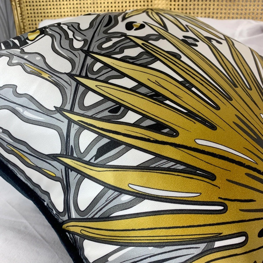 The Tropics Collection 'Palm' Luxury Silk Cushion
