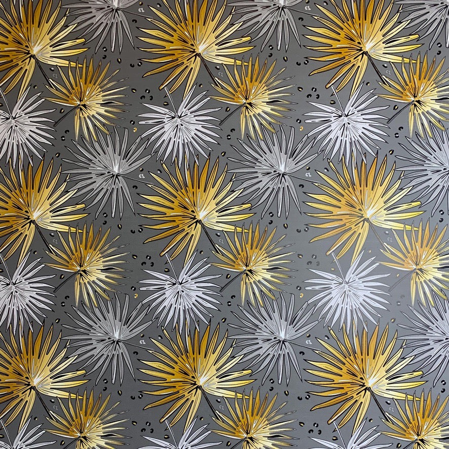 Fan Palm Wallpaper - 002 Graphite