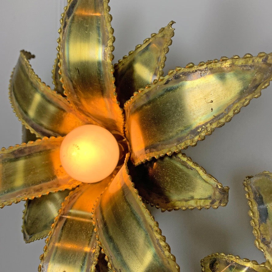 Pair of Maison Jansen Flower Wall Lights