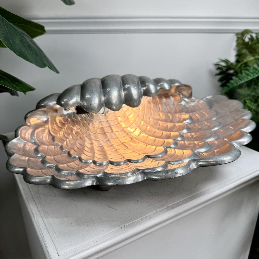 Vincent Garnier Pewter Clam Shell Table Lamp