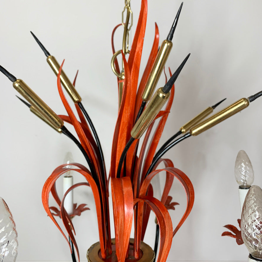 Maison Bagues Att Red Bulrush Chandelier