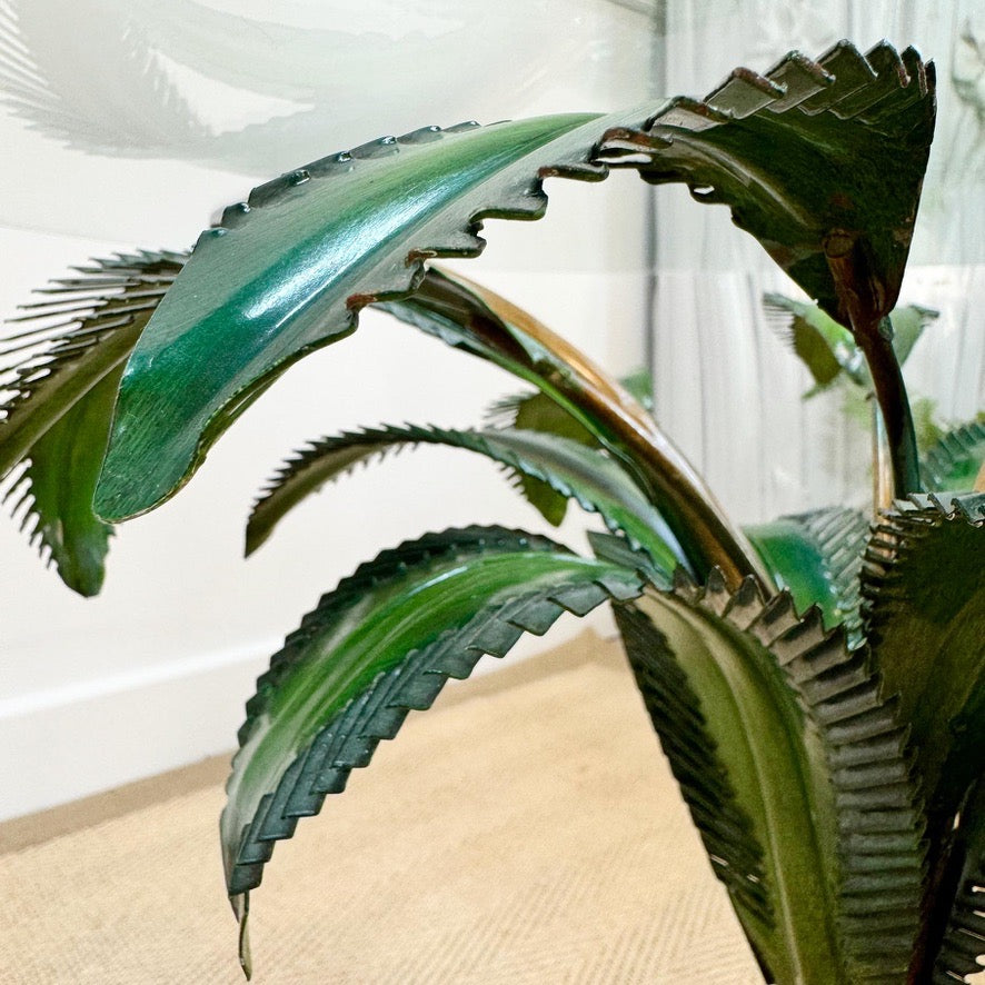 1970's Italian Toleware Faux Bamboo Palm Table