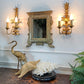 Silver Gilt Carved Wood Italian Wall Mirror 18th Century