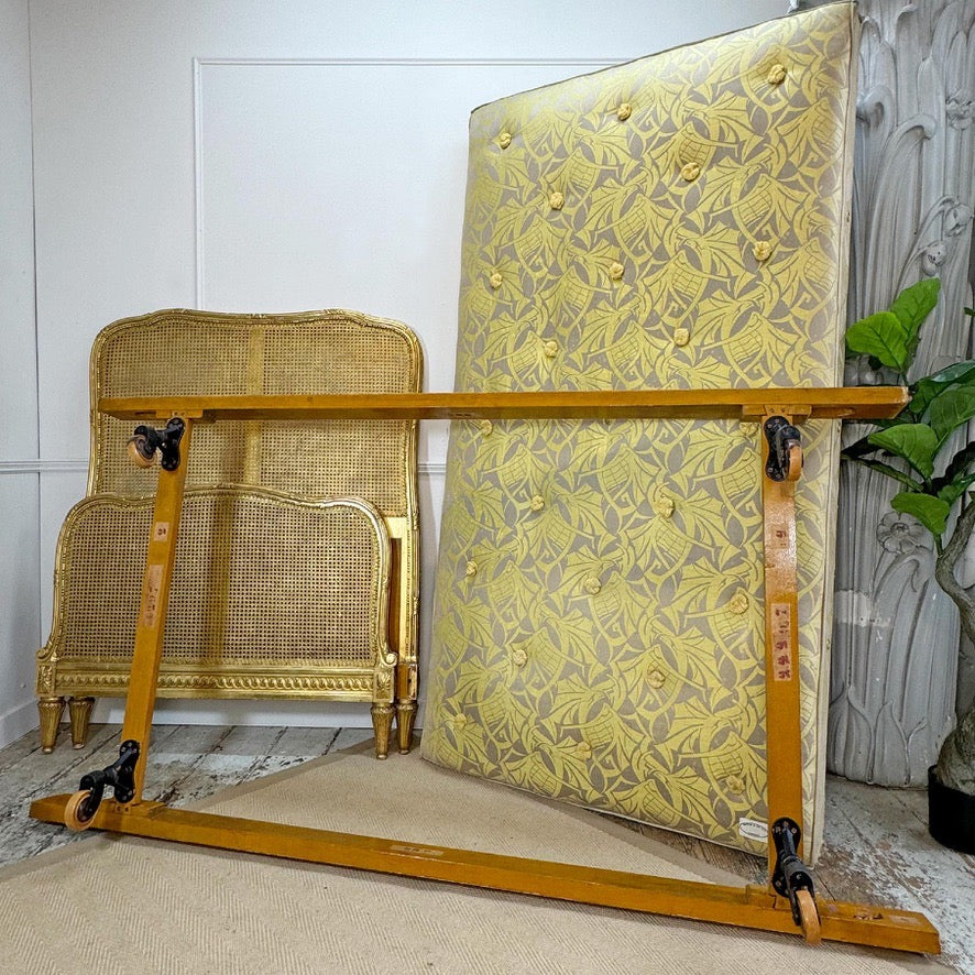 Giltwood Bergere Cane Bed Maple and Co of England Circa 1900