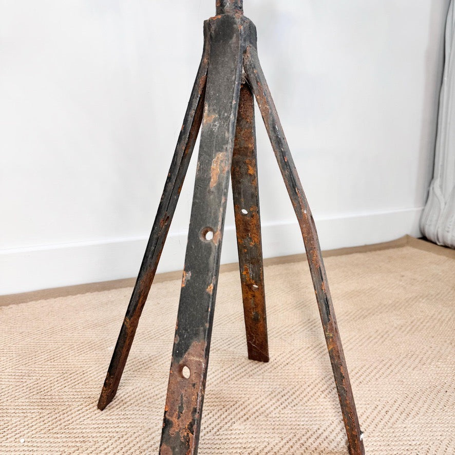 Antique Folk Art Iron Vane Hen and Chicks France 19th Century