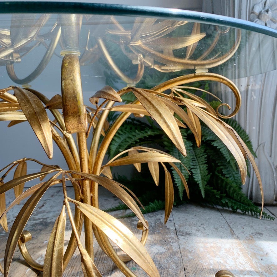 Italian Gold Leaf Coffee Table 1950's