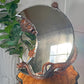 Gabriel Viardot 19th Century Carved Wooden Dragon Crescent Mirror
