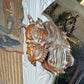 Gabriel Viardot 19th Century Carved Wooden Dragon Crescent Mirror