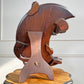 Gabriel Viardot 19th Century Carved Wooden Dragon Crescent Mirror