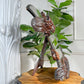 Gabriel Viardot 19th Century Carved Wooden Dragon Crescent Mirror