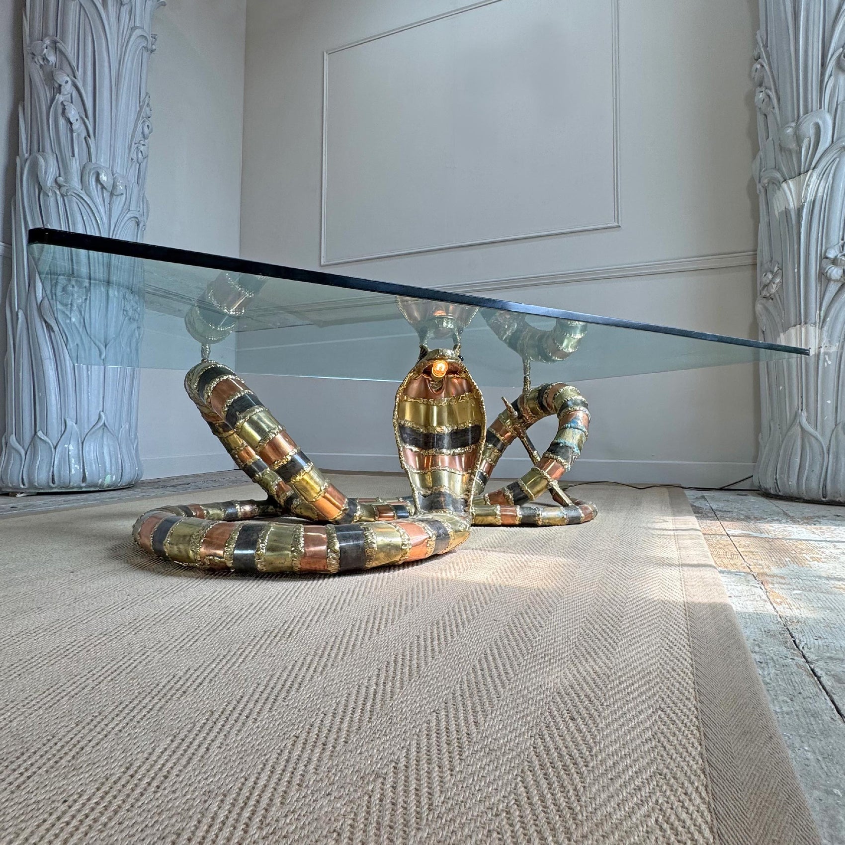 Isabelle Faure Cobra Snake Sculpture Coffee Table