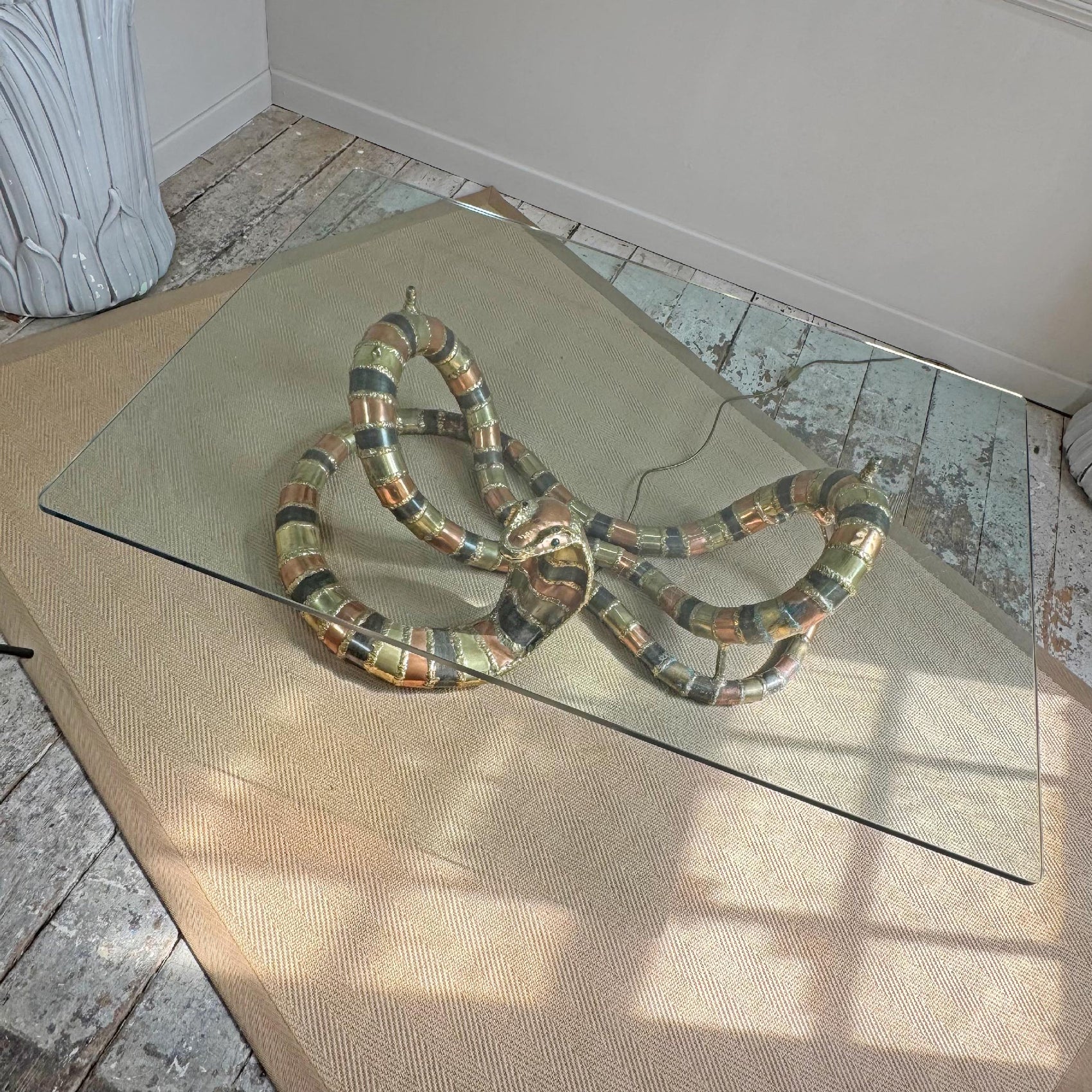 Isabelle Faure Cobra Snake Sculpture Coffee Table