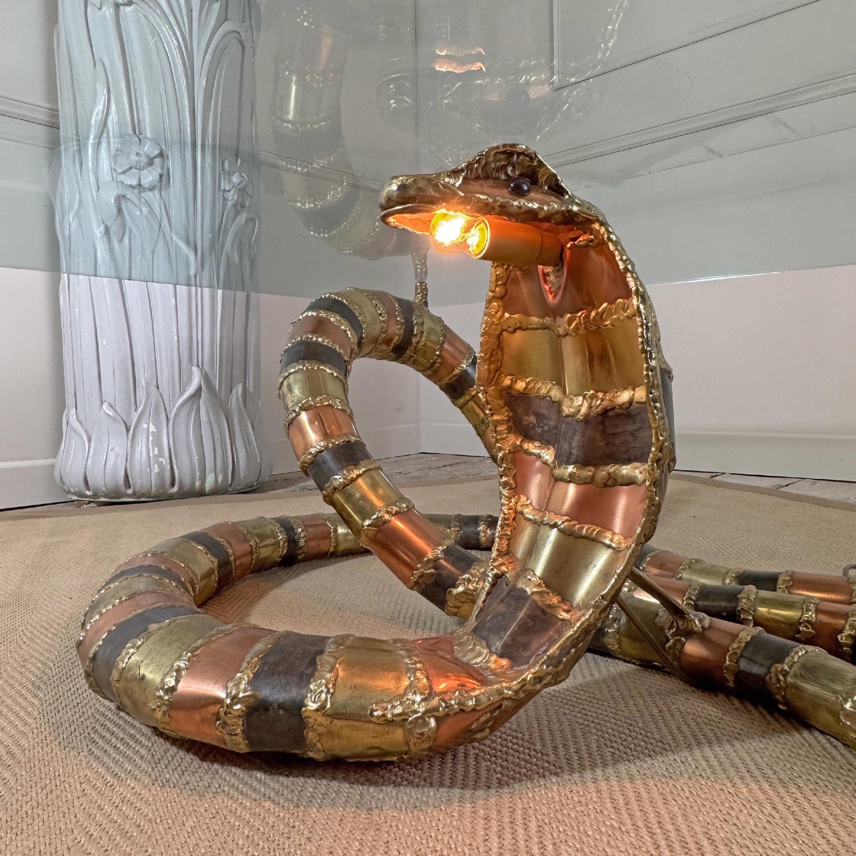 Isabelle Faure Cobra Snake Sculpture Coffee Table
