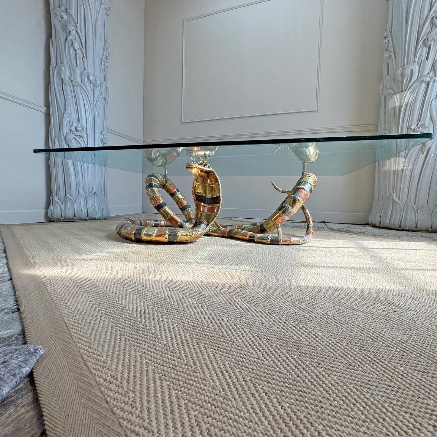 Isabelle Faure Cobra Snake Sculpture Coffee Table