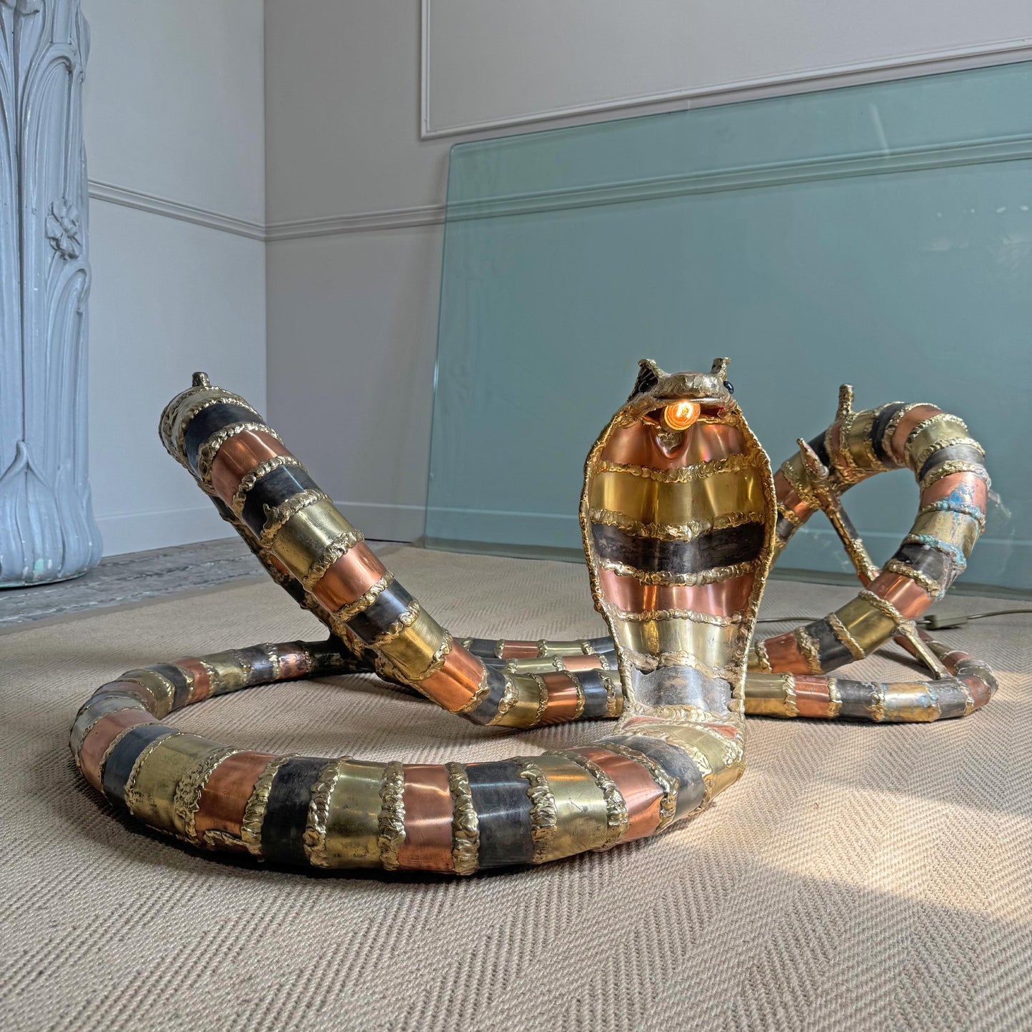 Isabelle Faure Cobra Snake Sculpture Coffee Table