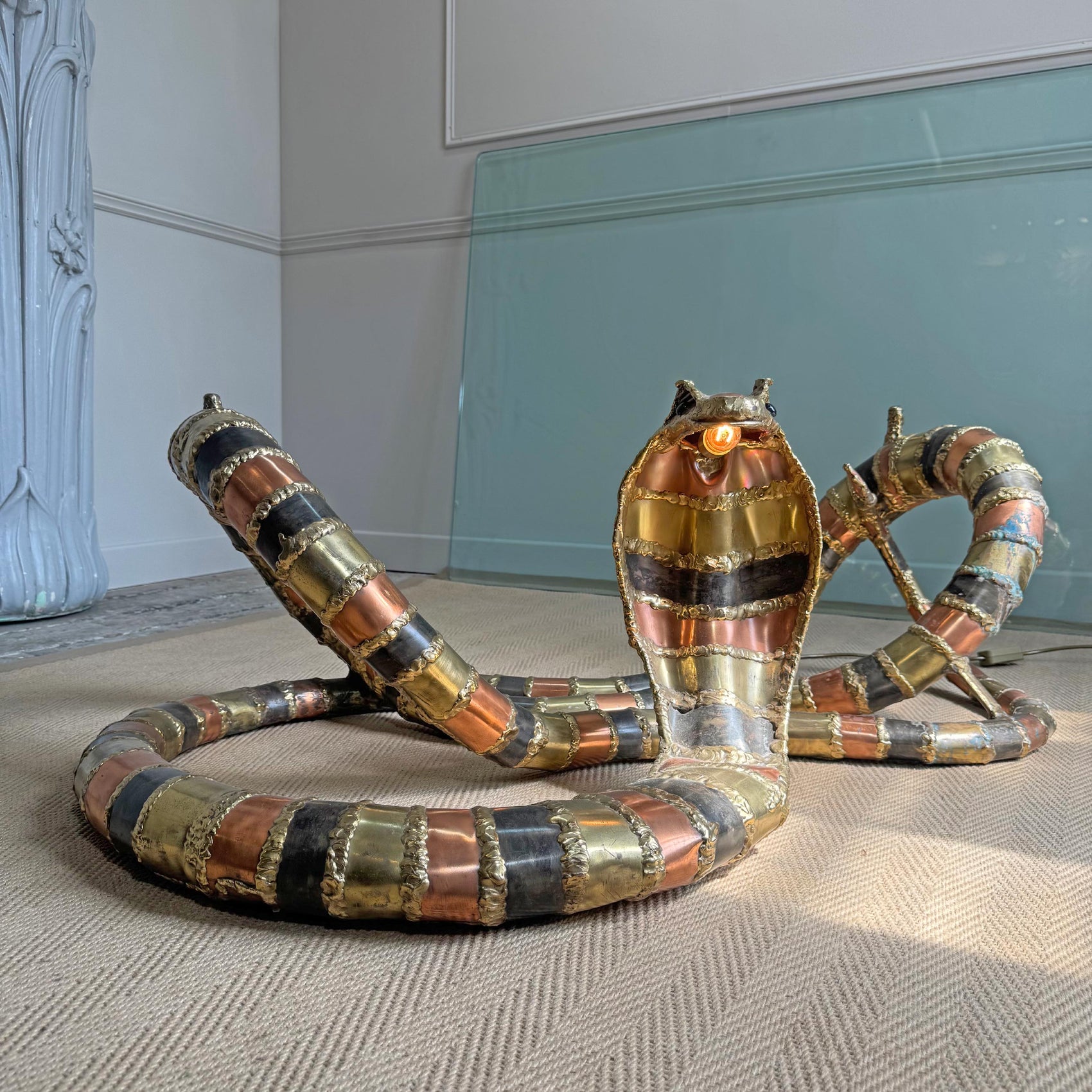 Isabelle Faure Cobra Snake Sculpture Coffee Table