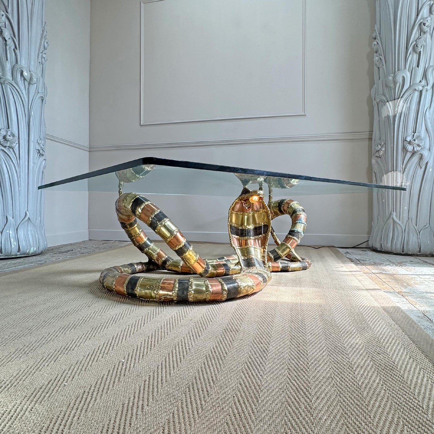 Isabelle Faure Cobra Snake Sculpture Coffee Table