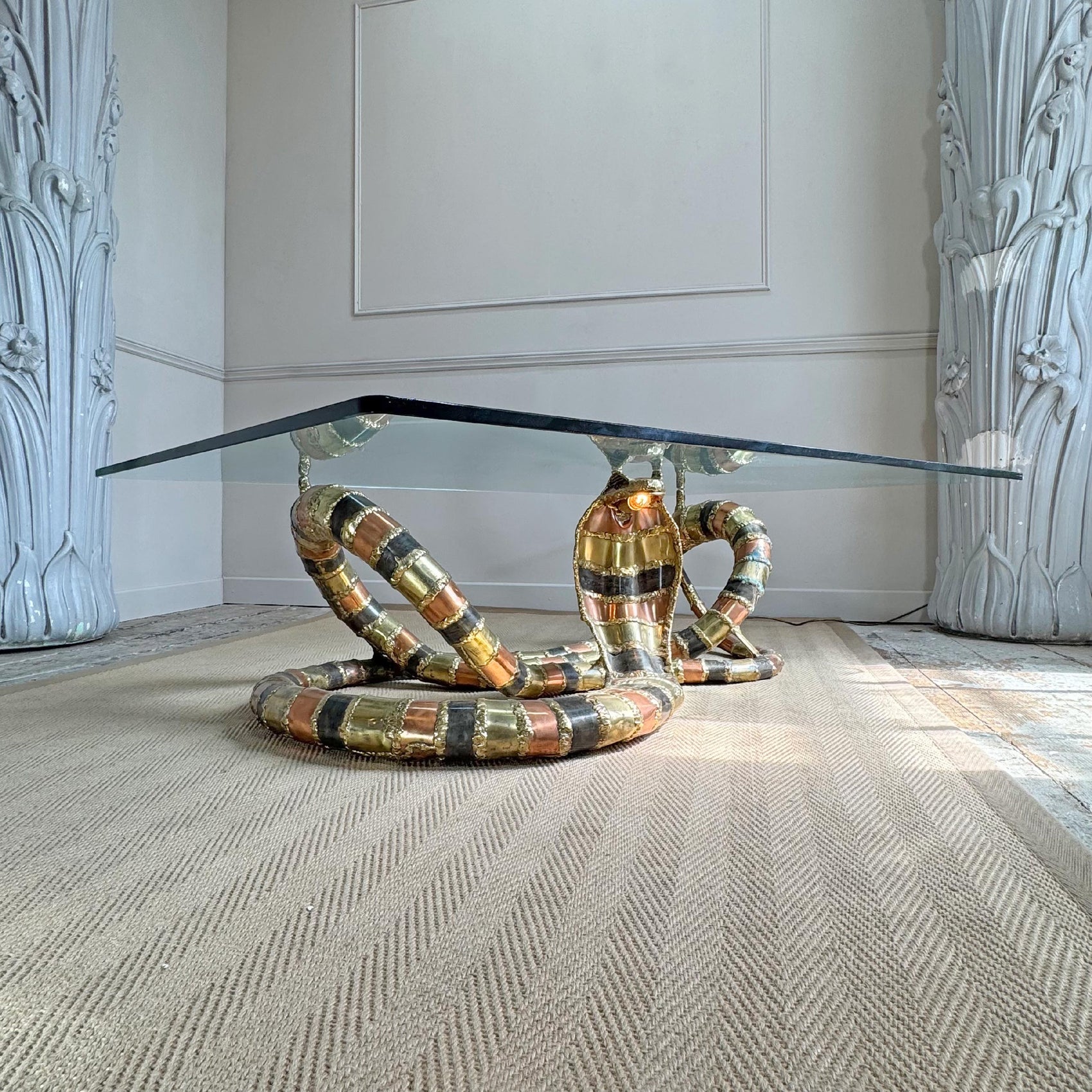 Isabelle Faure Cobra Snake Sculpture Coffee Table