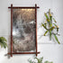 Large Antique French Faux Bamboo Mirror with heavily foxed glass mirror plate