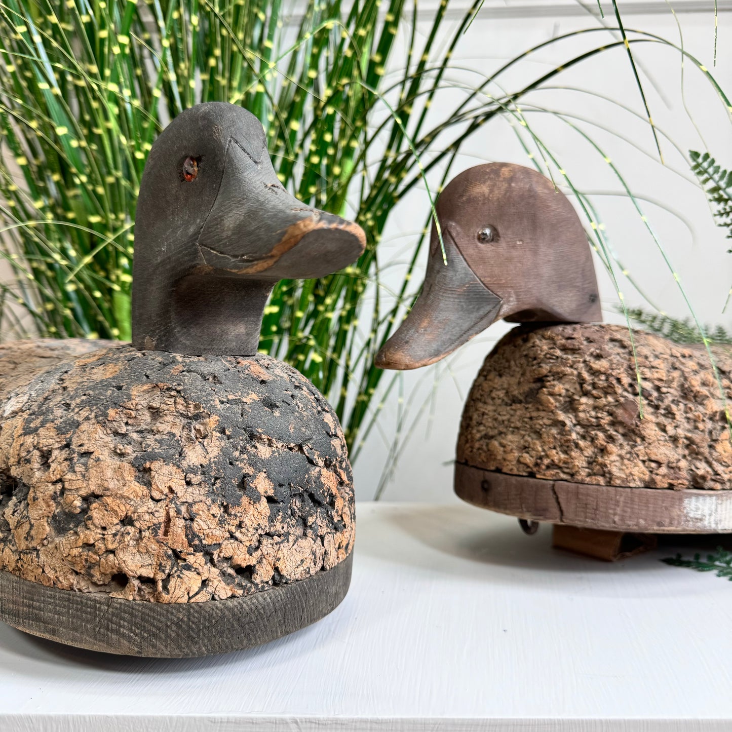 Pair Of Folk Art Decoy Ducks