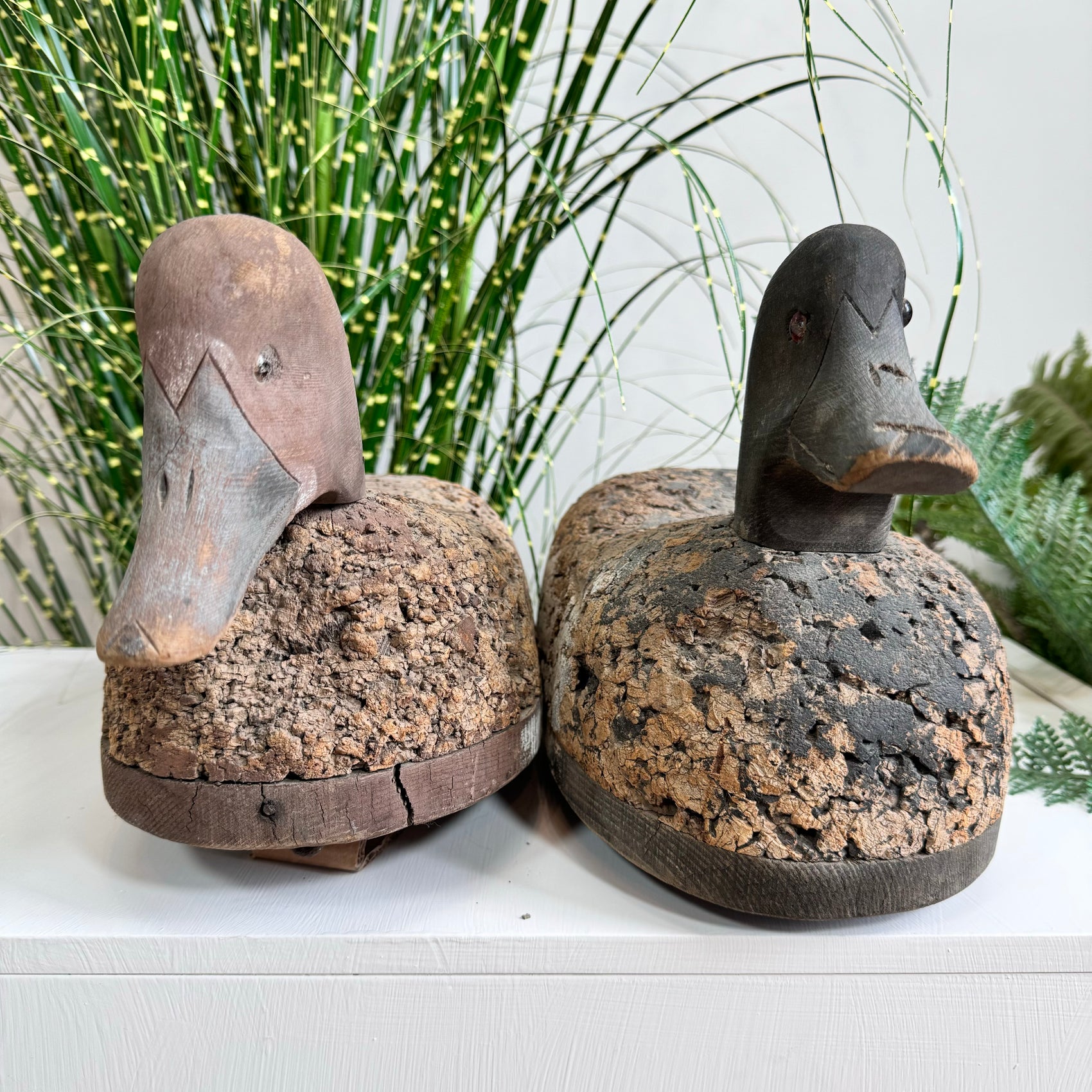 Pair Of Folk Art Decoy Ducks