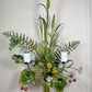 Salvadori Wild Flowers and Fruit Bouquet Tole Wall Light Italy 1960's