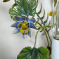 Salvadori Wild Flowers and Fruit Bouquet Tole Wall Light Italy 1960's