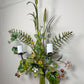 Salvadori Wild Flowers and Fruit Bouquet Tole Wall Light Italy 1960's