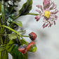 Salvadori Wild Flowers and Fruit Bouquet Tole Wall Light Italy 1960's