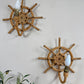 Audoux Minet an Exceptionally Rare Pair of Ships Wheel Rope Wall Lights France 1960's