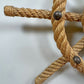 Audoux Minet an Exceptionally Rare Pair of Ships Wheel Rope Wall Lights France 1960's