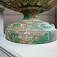 Pair Of French 19th Century Green Cast Iron Garden Urns By Alfred Corneau