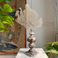 Wood and Gesso Altar Vase in Rose Silver 18th Century Italian