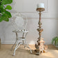 Large 19th Century Silver Baroque Gilt Wood Candlestick