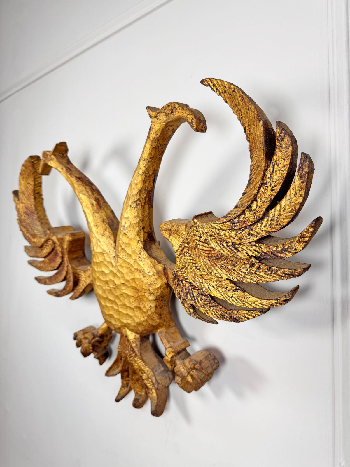 Late 18th Century Carved Giltwood Double Headed Eagle Element