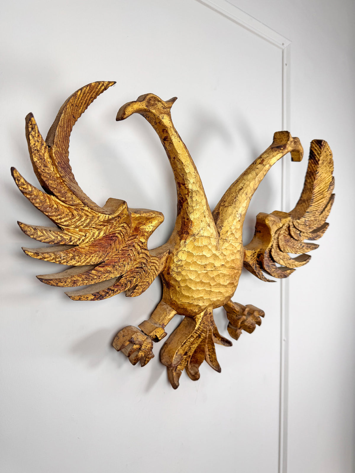 Late 18th Century Carved Giltwood Double Headed Eagle Element