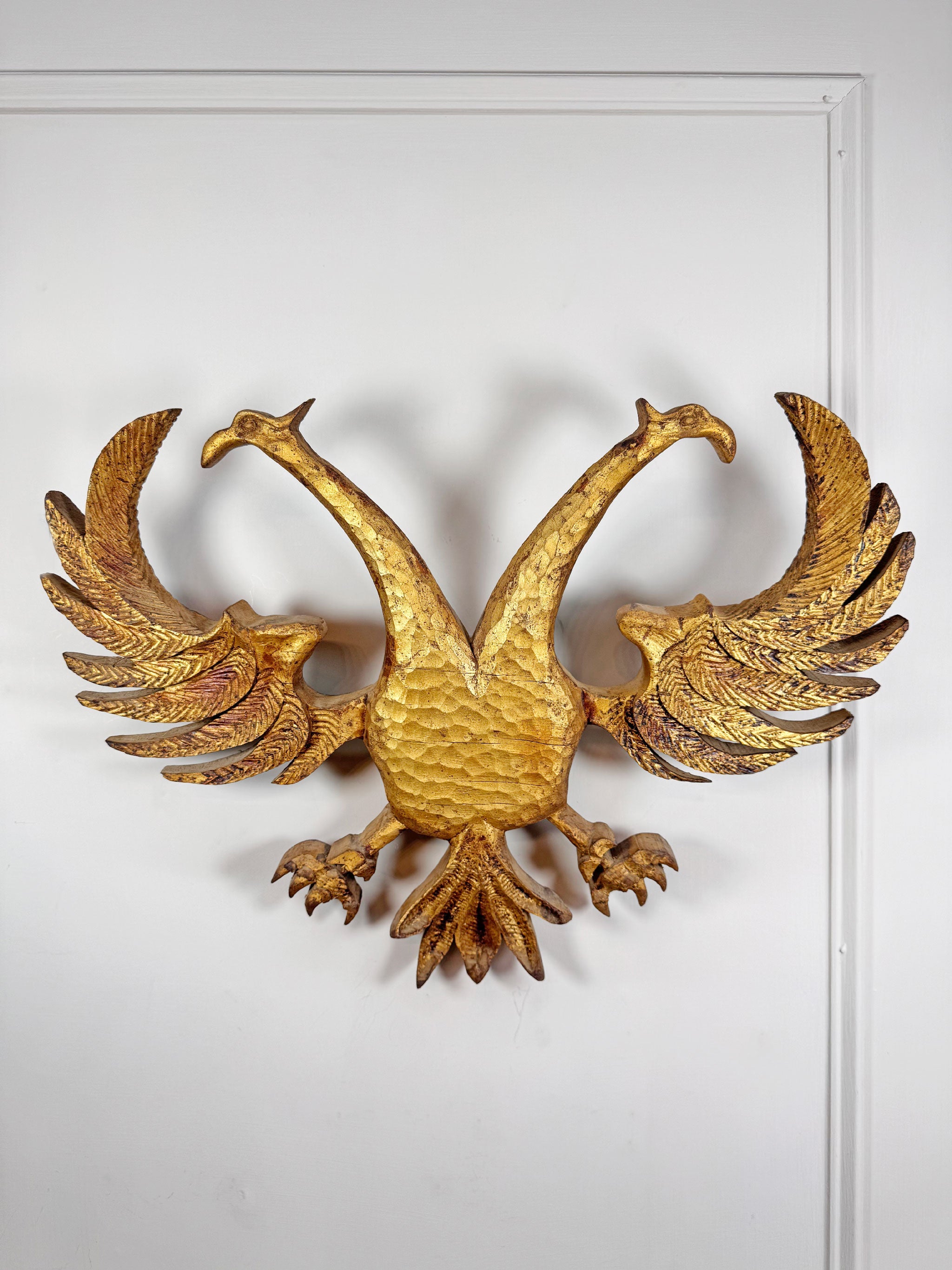 Late 18th Century Carved Giltwood Double Headed Eagle Element