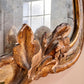 18th Century Venetian Giltwood and Polychrome Arte Povera Lacquered Wall Mirror