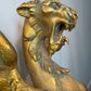 Pair of Late 19th Century Gilded Bronze Female Griffin Empire Wall Lights