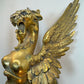 Pair of Late 19th Century Gilded Bronze Female Griffin Empire Wall Lights