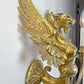 Pair of Late 19th Century Gilded Bronze Female Griffin Empire Wall Lights