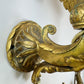 Pair of Late 19th Century Gilded Bronze Female Griffin Empire Wall Lights