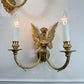 Pair of Late 19th Century Gilded Bronze Female Griffin Empire Wall Lights