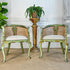 Pair of 19th Century Green Queen Anne Revival Chinoiserie Bergere Chairs