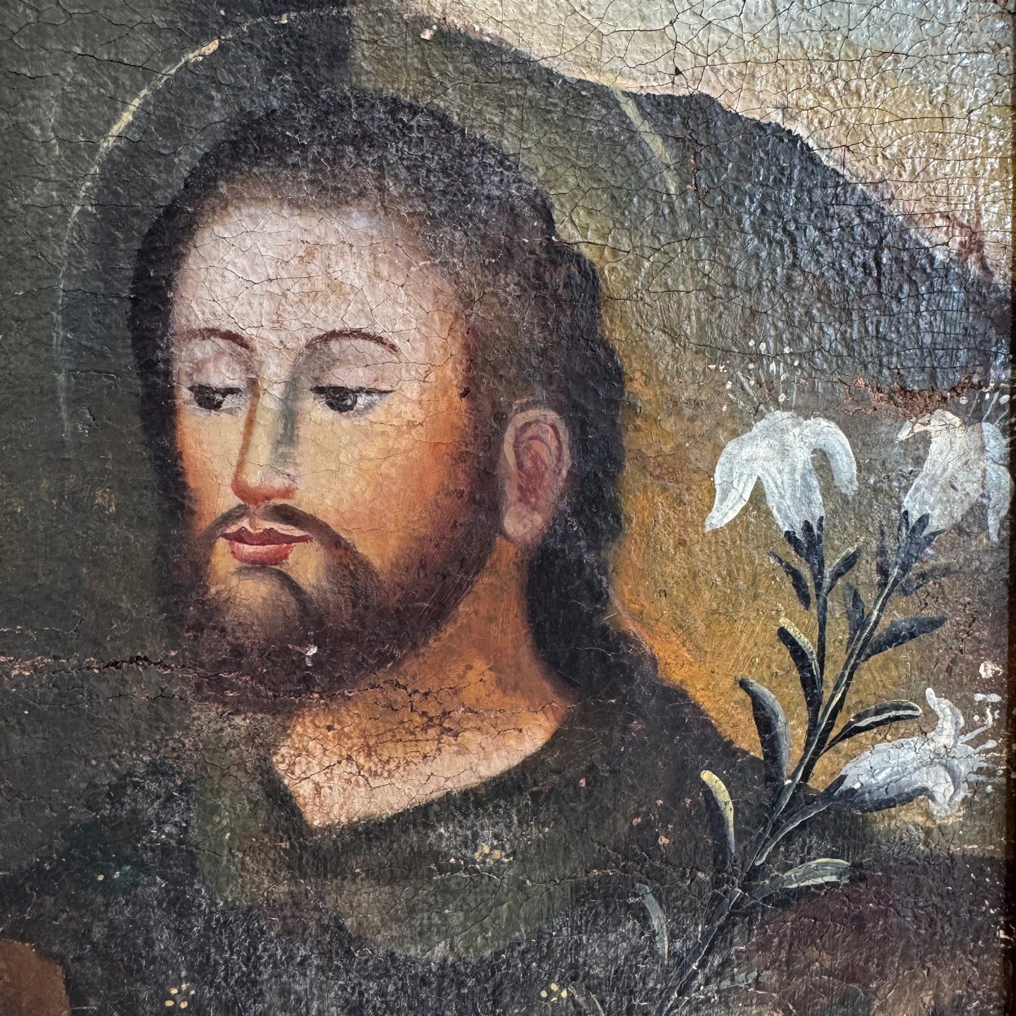 19th Century Cuzco School Painting of Madonna and Child with the Three Kings